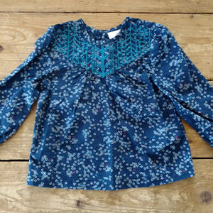 Hanna Andersson Toddler Girls Embroidered Blouse